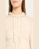 Asha Ruffle-Collar Wool Knit Bib Top