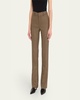 New Olivia Mini Houndstooth Low-Rise Slim Flare Trousers