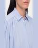 Gathered Viscose Button-Front Blouse