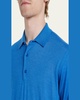 Men's Solid Long-Sleeve Polo Shirt