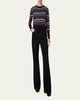 Merino Wool Multicolor Striped Sweater