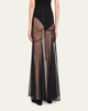 Sheer Bias Cut Maxi Skirt