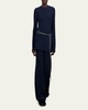 Pleasurable Effects Knit Lurex Wide-Leg Pants