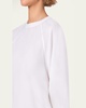 Crewneck Long-Sleeve Silk Crepe Blouse