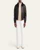 Men's Peter Leather Shearling Bomber Jacket