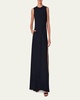 Sleeveless Crepe Gown