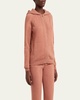 Merano Cashmere Zip-Front Hoodie Sweater