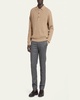 Men's Cashmere Ribbed Polo Sweater