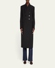 Long Tail Buttoned Wool Overcoat