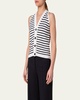 Kodak Stripe Knit Halter Neck Top