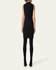 Wool Crepe Sheath Dress with Crystal Embellishment