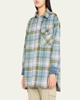 Plaid Snap-Front Shacket