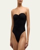 Marissa Strapless Shirred One-Piece Swimsuit