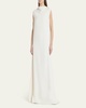 Loic High-Neck Sleeveless Silk Gown