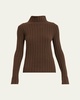 Haven Rib-Knit Midweight Cashmere Wool Sweater