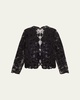 Elian Open-Front Floral Lace Jacket