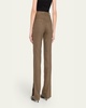 New Olivia Mini Houndstooth Low-Rise Slim Flare Trousers