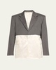 Combo Classic Blazer with Silk Insert