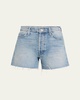 The Skipper Short N Long Fray Denim Shorts