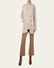 Cashmere-Blend Long Button-Front Cardigan