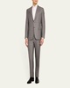 Men's Wool-Silk Plaid Suit