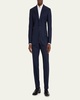 Men's Brun Wool Plaid Suit