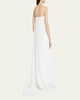 Madleine Strapless Cascading-Drape Gown