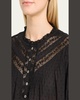 Ravelle Embroidered Lace Button-Front Dobby Top