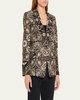 Sarai Floral-Print Single-Button Jacket