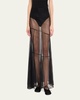 Sheer Bias Cut Maxi Skirt