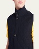 Men's Quilted Cashmere Reversible Vest