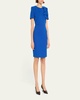 Heavy Cady Midi Dress with Ruffle Detail