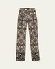 Andres Straight-Leg Floral-Print Pants