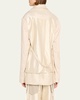 Metallic Taffeta Inside Out Blazer Jacket