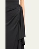 Florence Draped Short-Sleeve Midi Dress