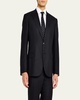 Men's Brun Pinstripe Escorial Wool Suit