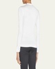 Long-Sleeve Cotton Jersey-Back Blouse