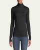 Silk-Cotton Jersey Turtleneck Top