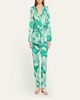 Valery Lily-Printed Satin Jumpsuit