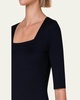 Square-Neck Jersey Top