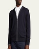 Cashmere-Cotton Zip-Front Hoodie