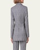 Blurred Glencheck Long Wool Blazer