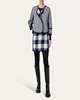 Double-Face Wool Houndstooth Short Jacket