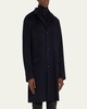 Men's Martingala Cashmere Overcoat with Inset Zip