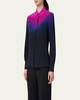 Silk Crepe Above Purple Tunic Blouse