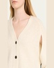 Cape-Sleeve Cashmere Crop Cardigan