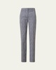 Chio Blurred Glencheck Wool Straight-Leg Pants