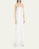 Madleine Strapless Cascading-Drape Gown