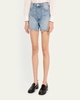 The Skipper Short N Long Fray Denim Shorts