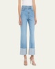 Dylan High Rise Straight Cuffed Jeans